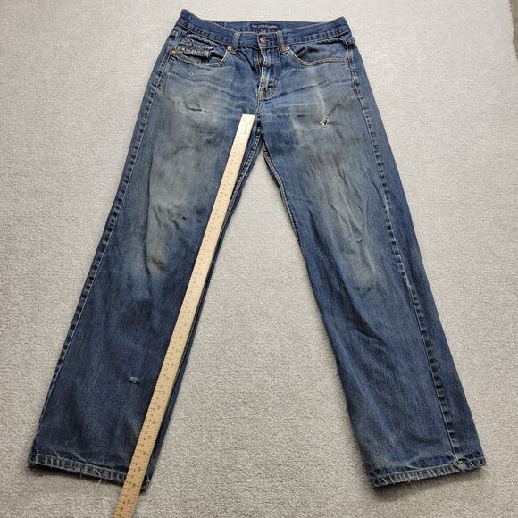 Vintage U.S. Polo Assn 32x32 Men’s Blue Jeans Light Distressed Denim Casual - Picture 6 of 10